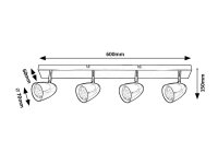 PERICO GU10 4x 5W IP20 černá RABALUX 73021