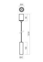 Závěsné svítidlo TAKTO SU LED 8.6W 3000K WH  REDO 01-3665