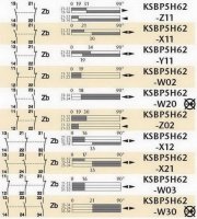 Koncový spínač plastový, ovládaný nerezovou pružinou, šířka 40mm KSBP5H62W02