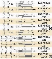 Koncový spínač plastový, ovládaný ocelovou tyčkou 3x3mm, šířka 40mm KSBP5H75W02