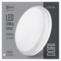 LED přisazené svítidlo DORI, kruhové bílé 18W neutr.b., IP54 EMOS ZM4311