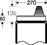 Hensel FP FG 272 Příruba s jednou vývodkou pro stěnu 270 mm, O30-72mm