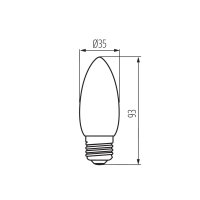 Světelný zdroj XLED C35E27 6W-WW-M KANLUX 29646