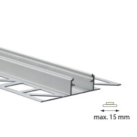 Hliníkový profil pro obklady a dlažbu DG 57x11 mm mléčný difuz 2 m