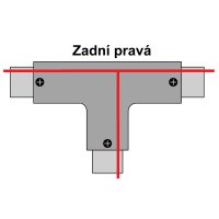 T-spojka Z3F ZP černá vestavná ZADNÍ pra T-LED 105671