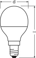 LEDVANCE LED CLASSIC P PCR 40 4.9 W/2700 K E14