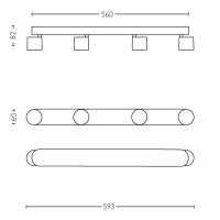 STAR bar/tube bílá 4x4.5W SELV PHILIPS 5624431P0