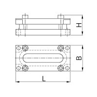 Průchodka pro ploché kabely, hliníková, 70,0 x 12,0 mm AGRO 1370.15