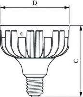 LED světelný zdroj TrueForce PHILIPS CorePro HPI MV 15000 lm 105W 840 E40 100D