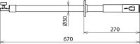 Izolační tyč s ozubenou a nástrčnou spojkou délka 670 mm DEHN 766368