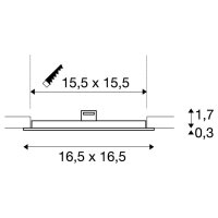 SENSER 18, Indoor, stropní LED svítidlo, hranaté, bílé, 3000K    SLV 1003012