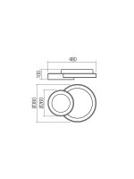 Stropní svítidlo COMBI PL LED 40W CCT WH REDO 01-3367