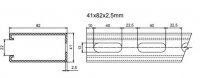 Nosník ST 41x82x6000mm 2.5, pozink, (2*41x41) (montovaný) KOŇAŘÍK 32714170