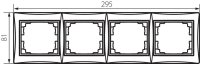 Čtyřnásobný horizontální rámeček DOMO grafit 24942 Kanlux