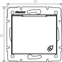 Zásuvka DOMO Zásuvka IP 44 - grafit grafit 24910 Kanlux