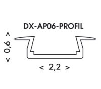 Al profil, 2m ECOLITE DX-AP06-PROFIL