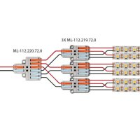 Kabelová svorka s páčkou, 2-6, oranžová, modrá MCLED ML-112.220.72.0