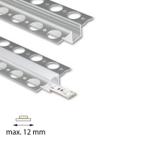 Hliníkový profil pro sádrokarton AU 55x15mm, mléčný difuz 1m