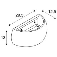 PLASTRA WL CURVED CURTAIN vnitřní nástěnné přisazené svítidlo QT-DE12 bílá