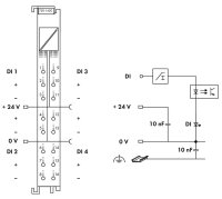 4kanálový binární vstup DC 24V 3 ms WAGO 750-1420