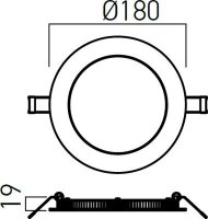 XFLAT REC. RND. PANEL 11W 220-240V AC 30