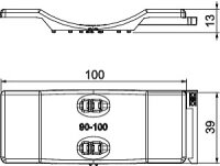 OBO 2058UW 100 LGR Podélná opěrka univerzální 90-100mm světle šedá