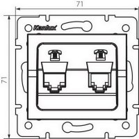 Telefonní dvojitá zásuvka nezávislá LOGI 2x RJ11 25107 Kanlux bílá