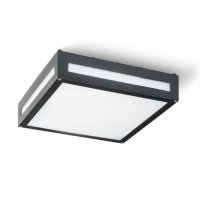 PLAKA stropní stříbrnošedá 230V E27 2x26W IP54 RENDL R10360