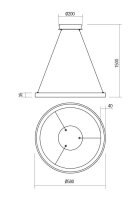 Závěsné svítidlo ICONIC SU LED 50W 3000K SWH REDO 01-2672