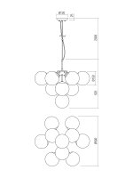 Závěsné svítidlo AGAPE SU 10X28W E14 MGD REDO 01-2940