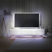 LED pásek pro TV, 100cm, USB, vypínač, studená bílá SOLIGHT WM501