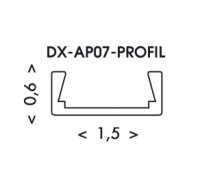 Al profil, 2m ECOLITE DX-AP07-PROFIL