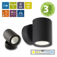 LED svítidlo Verona R, 7W, 4000K, IP65, černá barva MCLED ML-518.014.19.0