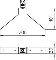 OBO 132 P VA Držák střešního vedení 8mm nerezová ocel Nerez 1.4307 A2 1.4301