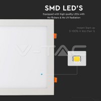 V-TAC 4888 24W LED Premium Panel Downlight - Square Natural White, VT-2407