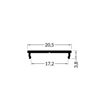 AL profil krycí pro FKU75, 78 FIX16, 1m, elox FK TECHNICS 4739579