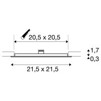 SENSER 24, Indoor, stropní LED svítidlo, hranaté, bílé, 3000K    SLV 1003013