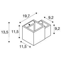 PLASTRA WL CUBES, vnitřní přisazené svítidlo QT14 bílá    SLV 1004733