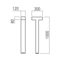 XTORRE STREET LIGHT 1Mr 2x10W 4000K T2-S