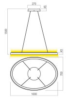 Závěsné svítidlo NOBU SU LED 100W 3000/4000K WH REDO 01-3815