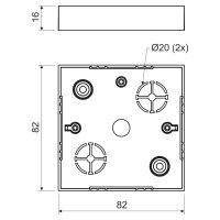 KRABICE LIŠTOVÁ, konfigurace HB, barva SUPERBÍLÁ/RAL9003 KOPOS LK 80/3_HB