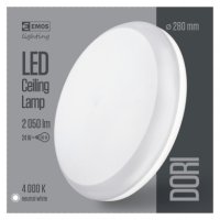 LED přisazené svítidlo DORI, kruhové bílé 24,5W neutr.b., IP54 EMOS ZM4312
