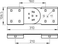 OBO RGV110-SM FS Kloubová spojka se samosvornou maticí 110x300 Ocel