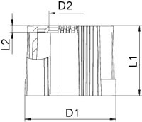 OBO 129 TB M16 Trubková koncovka dělitelná M16 světle šedá Polyetylén PE