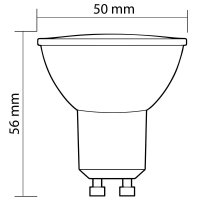 LED žárovka GU10, 7W, 4000K, CRI80, vyz. úhel 100°, use 360° 600lm