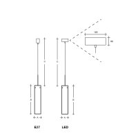 Závěsné svítidlo Maia 300/80mm 12,3W 4000K 1560lm LUCIS ZKS.L2A.M380.M DALI2