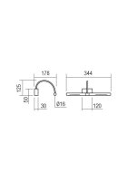 Nástěnné svítidlo KENDO AP LED 6W 3000K SWH REDO 01-3464