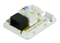 Zásuvka CAT5E UTP 1 x RJ45 na omítku bílá SOLARIX 22161081