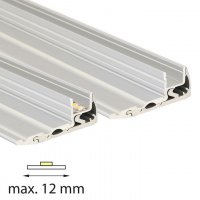 Nášlapný hliníkový profil BL 59x22 mm stříbrná barva matný difuzor komplet 1 m