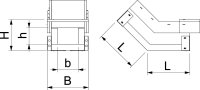 OBO PLCS VR060810 Svislý oblouk stoupající pro PYROLINE Con 100x80 šedá